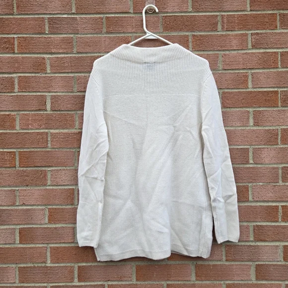 Talbots Cashmere Boat Neck Cream Ivory Sweater Medium - Picture 2 of 6